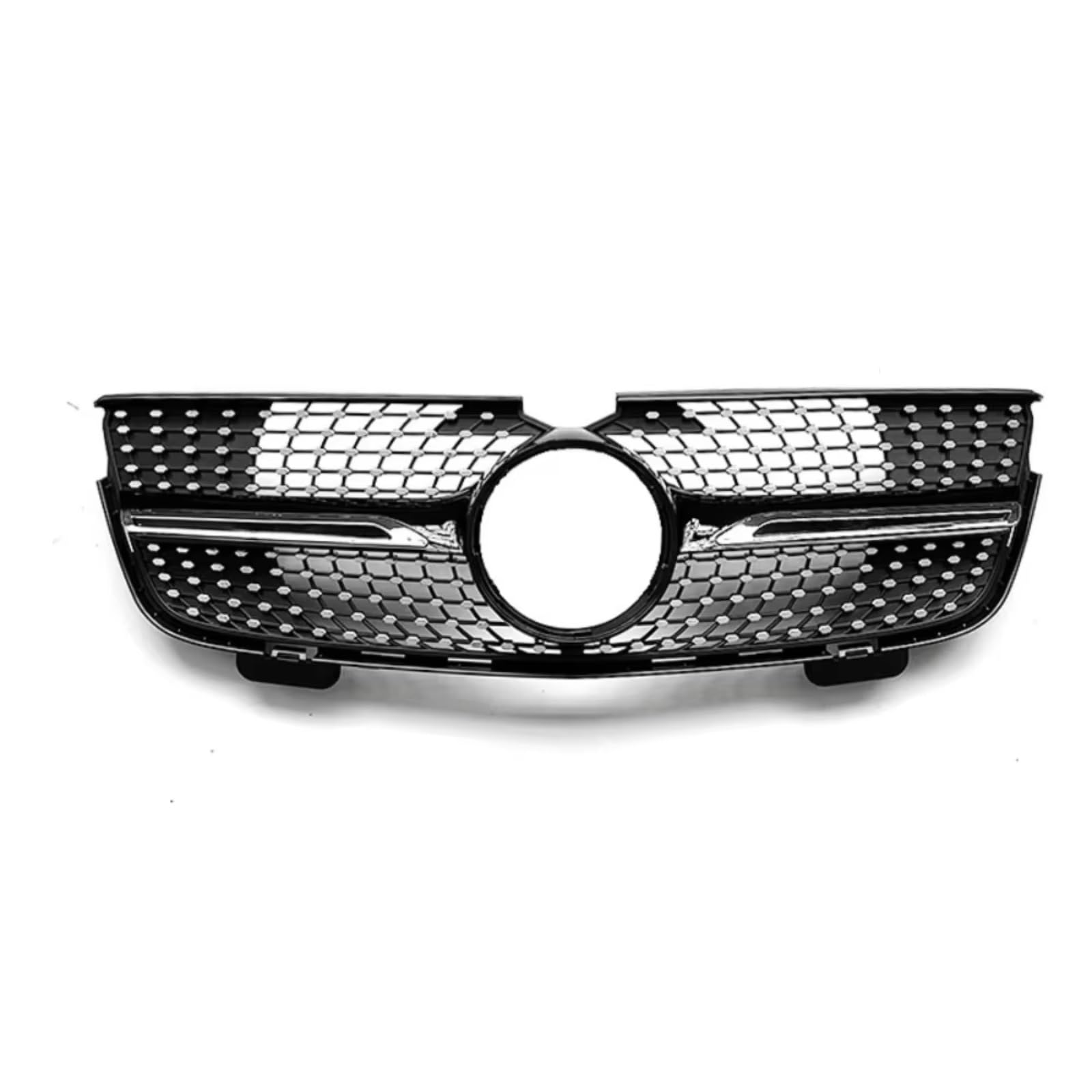 RAVTAKL Front Grill Kompatibel Mit Benz Für X164 GL350 GL450 GL500 GL550 GL-Klasse 2007 2008 2009 Auto-Frontstoßstangengrill Diamonds Style Grill Autozubehör(Black,2) von RAVTAKL