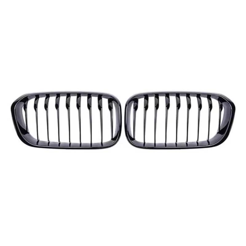 RAVTAKL Front Grill Kompatibel Mit F20 F21 2015 2016 2017 1er-Serie Auto Front Hood Grille Einzellamelle Stoßstange Nierengrill Rahmen Glanz Schwarz Zaun Grille von RAVTAKL