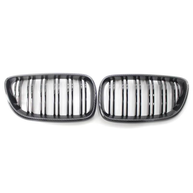 RAVTAKL Front Grill Kompatibel Mit Für F22 F23 M2 225i 218i 220i 2014 2015 2016 2017 2018 Auto-Doppellamellengrill Vorne Nieren-Stoßstangengitter Motorhaube Renngitter(Carbon) von RAVTAKL