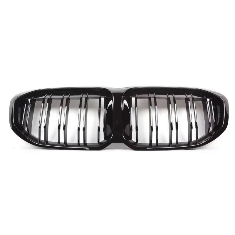 RAVTAKL Front Grill Kompatibel Mit Für F40 1 Series Hatchback 2019 2020 2021 2022 2023. Auto Glänzend Schwarz Vorne Nierenstoßstange Racing Grille Hood Kühlergrill(2 Slat) von RAVTAKL