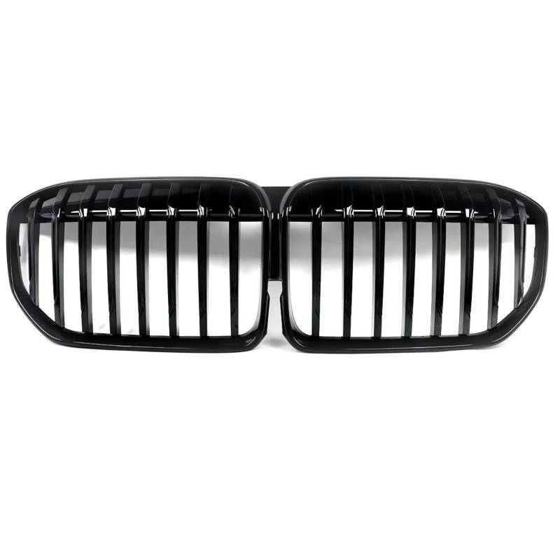 RAVTAKL Front Grill Kompatibel Mit Für G11 G12 LCI 2019 2020 2021 2022 2023 Auto Glänzend Schwarz Einzellamellengrill Vorne Nierenstoßstangengrill Autozubehör von RAVTAKL