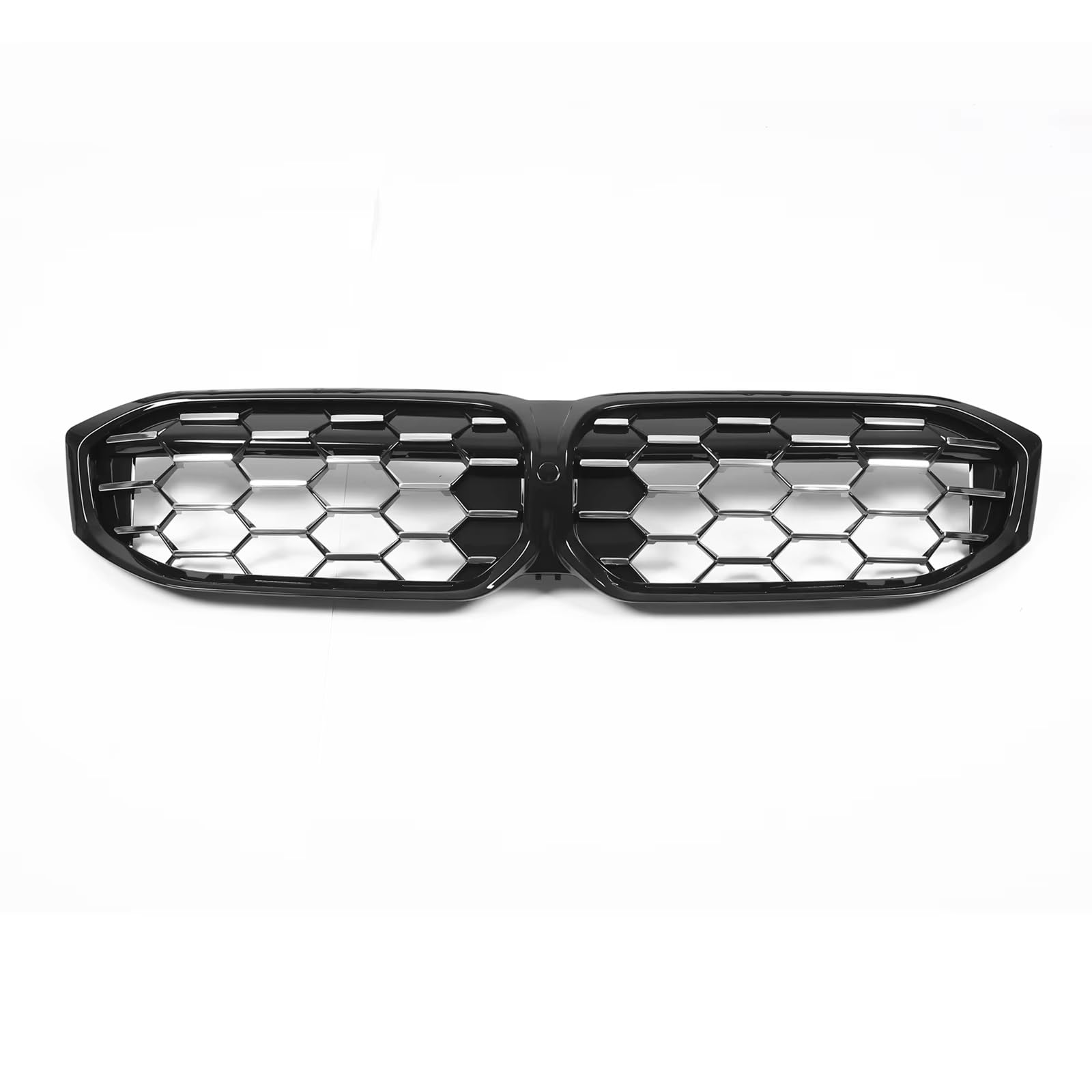 RAVTAKL Front Grill Kompatibel Mit Für G20 G21 G28 330i M340i 3 Serie 2023 2024. Auto-Einzellinien-Stil, Obere Stoßstangenhaube, Netzgitter-Grill, Vorderer Nierengrill(Black-Silver) von RAVTAKL