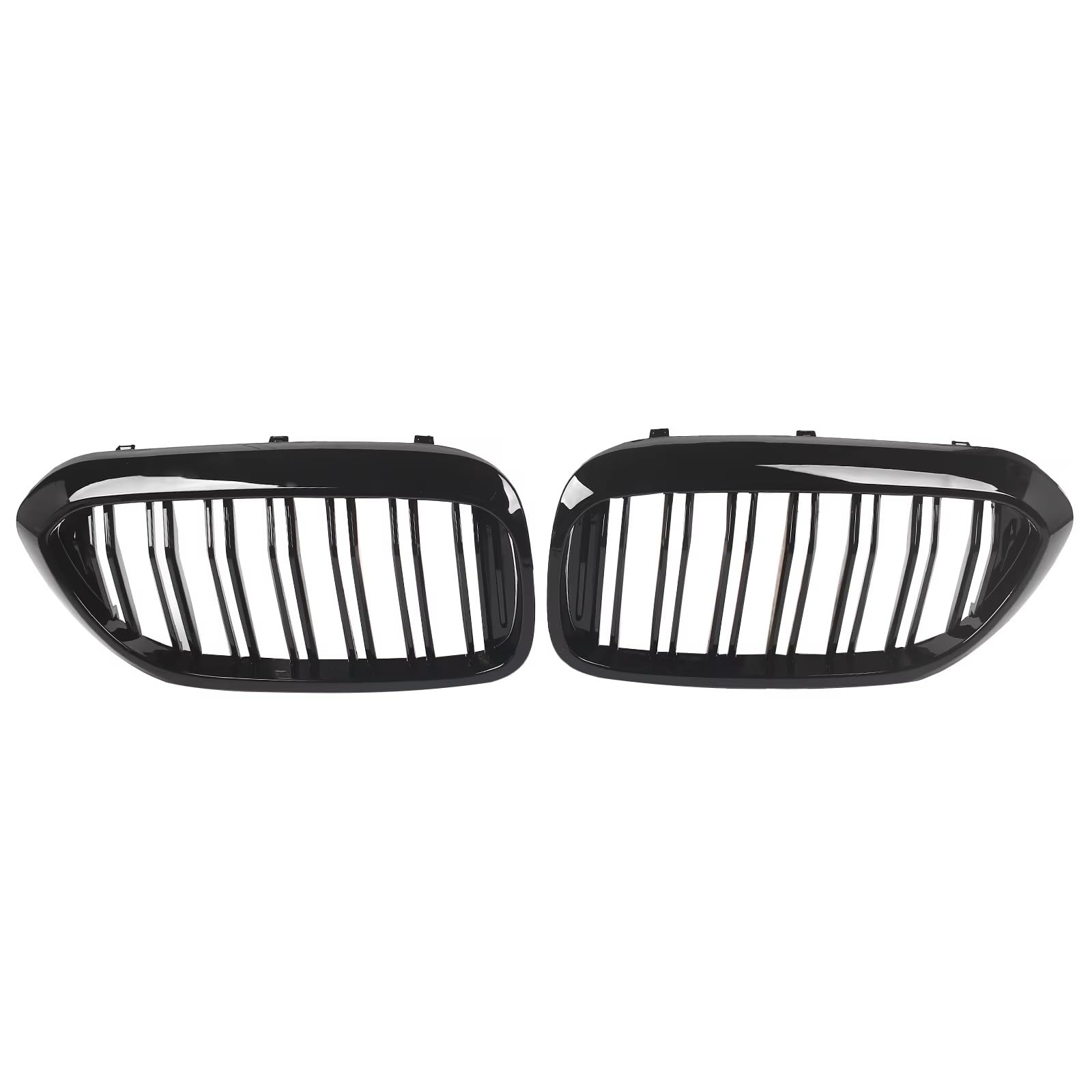 RAVTAKL Front Grill Kompatibel Mit Für G30 G31 5er 2017 2018 2019 2020 Auto-Frontstoßstangengrill Doppellinien-Lamellen-Renngrill Glänzend Schwarz Autozubehör von RAVTAKL