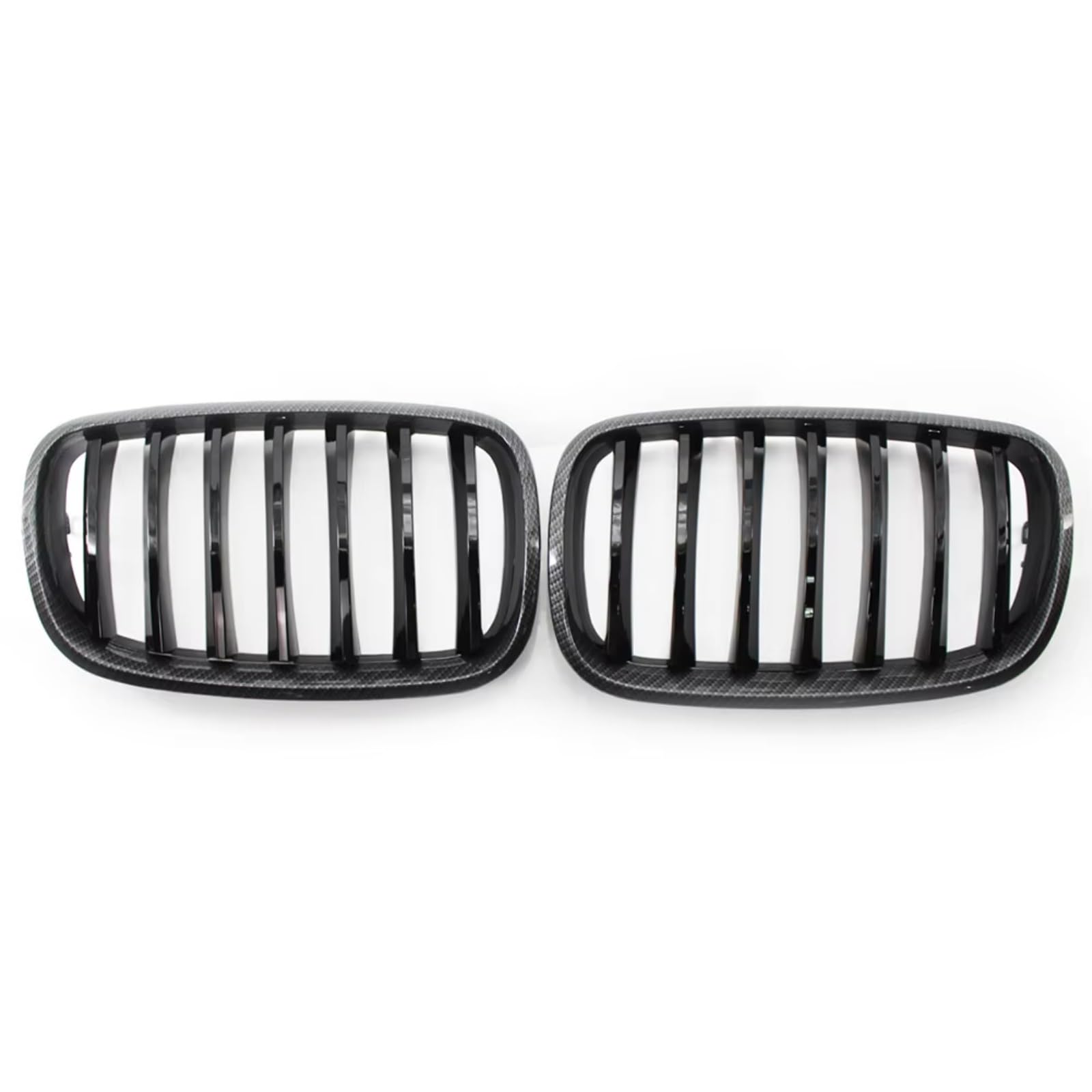 RAVTAKL Front Grill Kompatibel Mit Für X5 X6 E70 E71 2008 2009 2010 2011 2012 2013 Carbonfaser-Grill Auto Links Rechts Frontstoßstange Nierengrill 51137157687 von RAVTAKL