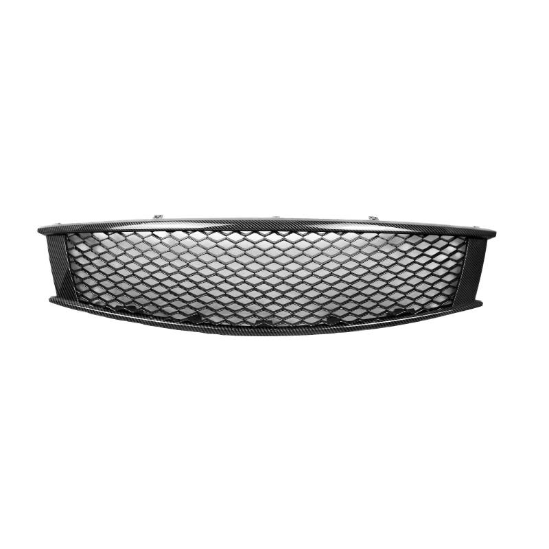 RAVTAKL Front Grill Kompatibel Mit Infiniti Für G37 2008 2009 2010 2011 2012 2013 Für Q60 2014 2015 2016 2-türiges Auto-Frontgitter, Obere Stoßstangenhaube, Netzgitter(Carbon Fiber) von RAVTAKL