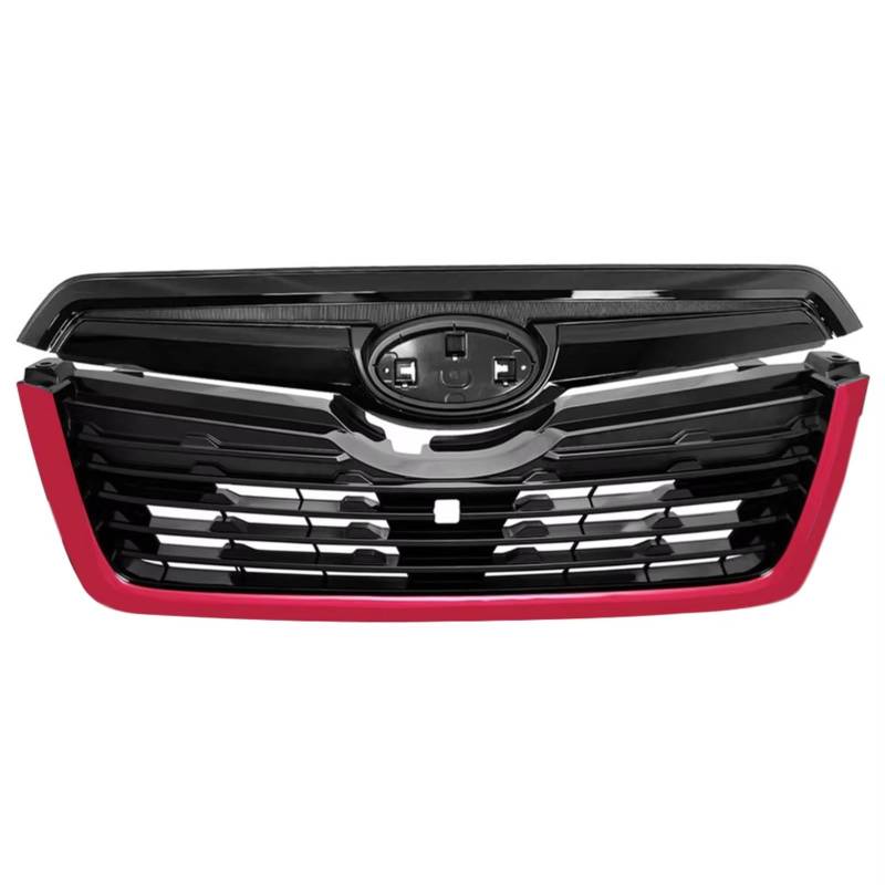 RAVTAKL Front Grill Kompatibel Mit Subaru Für Forester 2019 2020 2021 Auto Vorne Oben Stoßstangengrill Grill Racing Grills Frontgrill Mesh Grill Kit Glänzend Schwarz von RAVTAKL