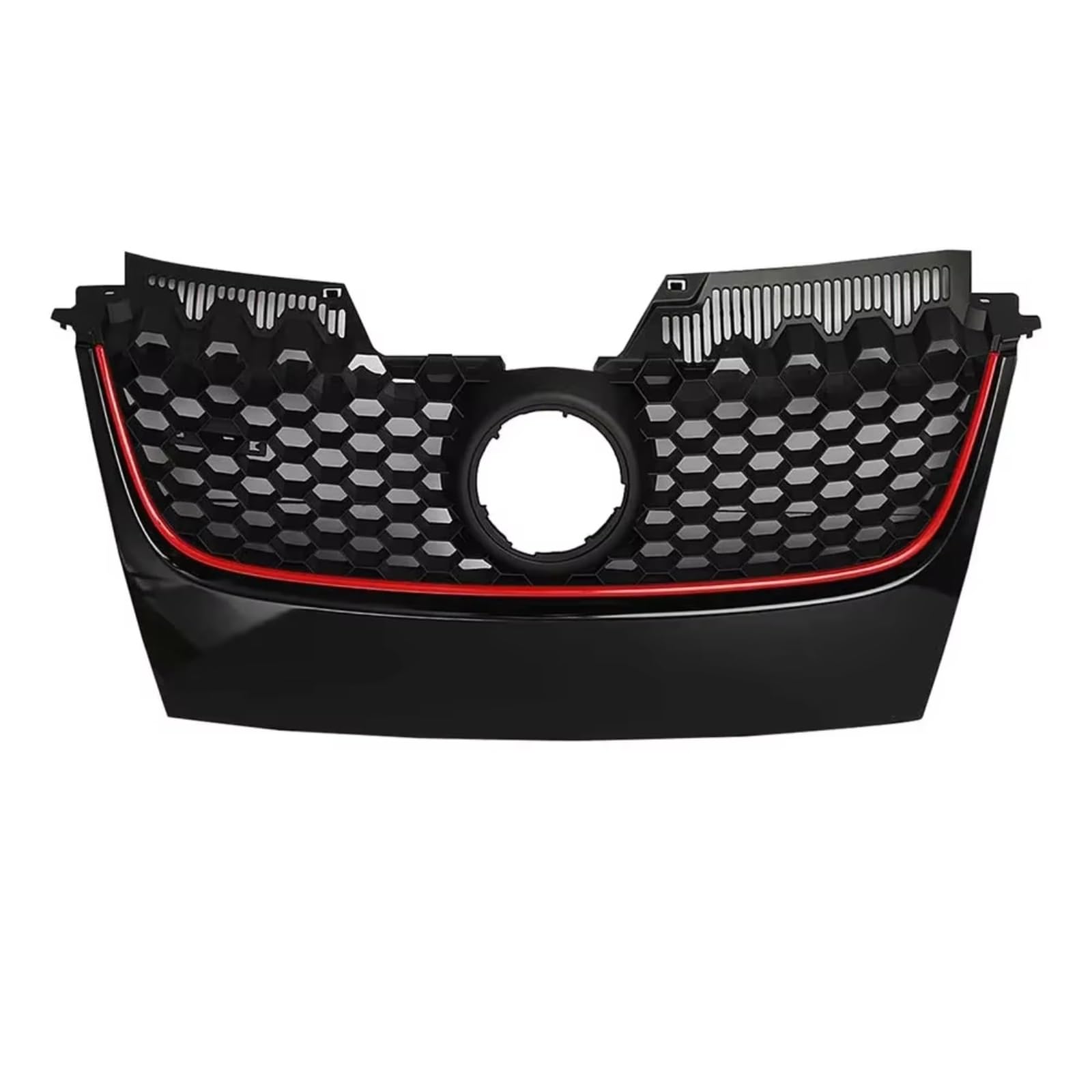 RAVTAKL Front Grill Kompatibel Mit VW Für Golf MK5 Für J&etta Für GTI 2006 2007 2008 2009 Auto-Frontstoßstangengrill Honeycomb Mesh Grills Center Grille Racing Grill(Red) von RAVTAKL