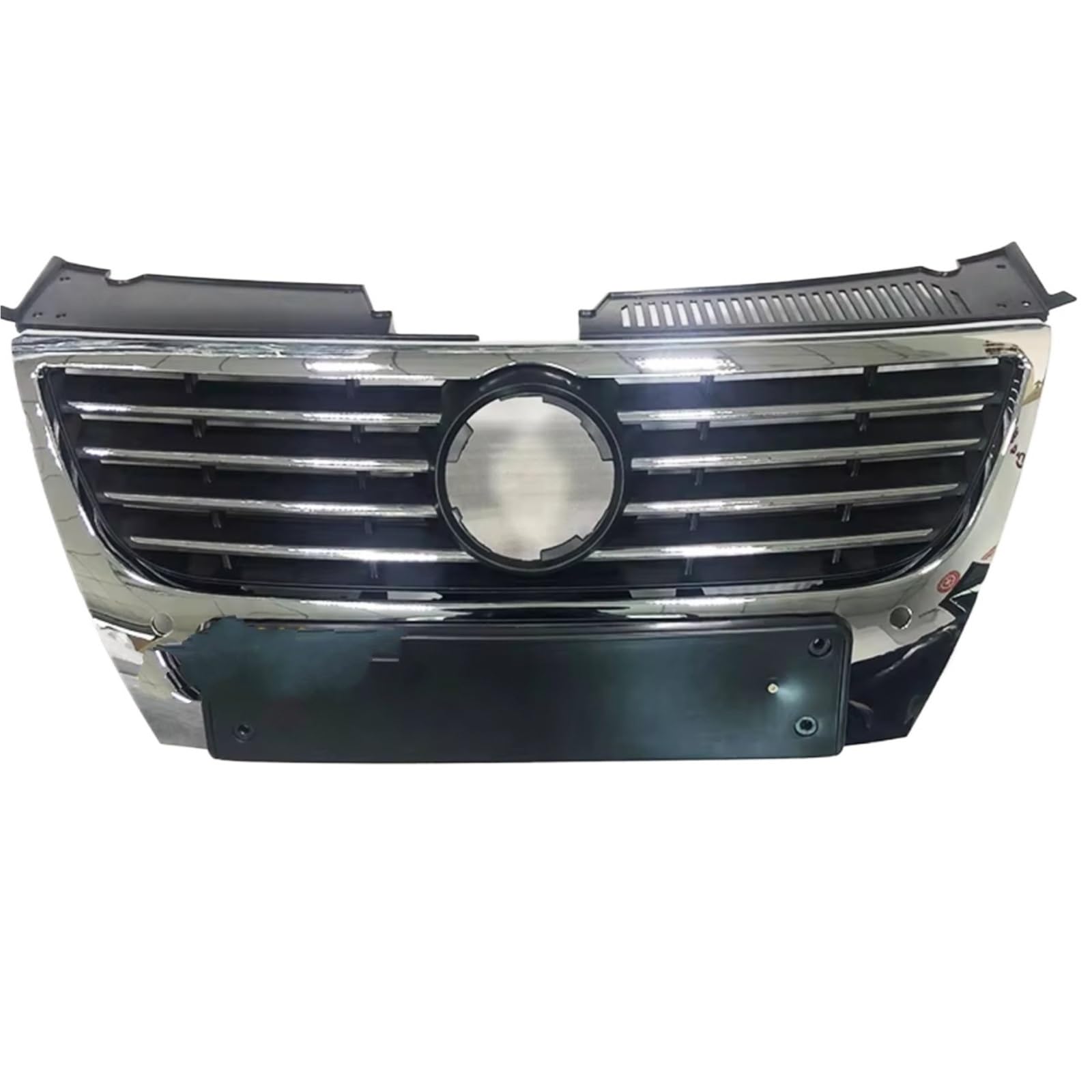 RAVTAKL Front Grill Kompatibel Mit VW Für Passat B6 2006 2007 2008 2009 2010 2011 Auto Vorne Oberer Stoßstangengrill Mittelgrills Auto-Styling Frontstoßstangengrill von RAVTAKL