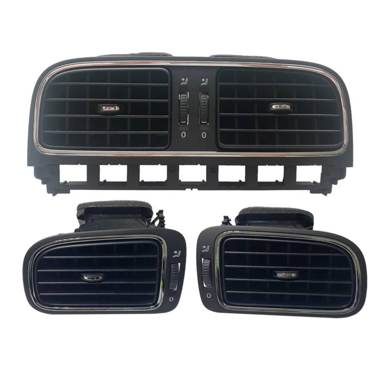 RAVTAKL Lüftungsgitter Kompatibel Mit VW Für Cross Für Polo 5 Für 6R Für GTS Vento 2011–2013 Limousine Front Armaturenbrett AC Air Outlet Vent Trim OEM: 6R0819703 6R0819728(3pcs) von RAVTAKL