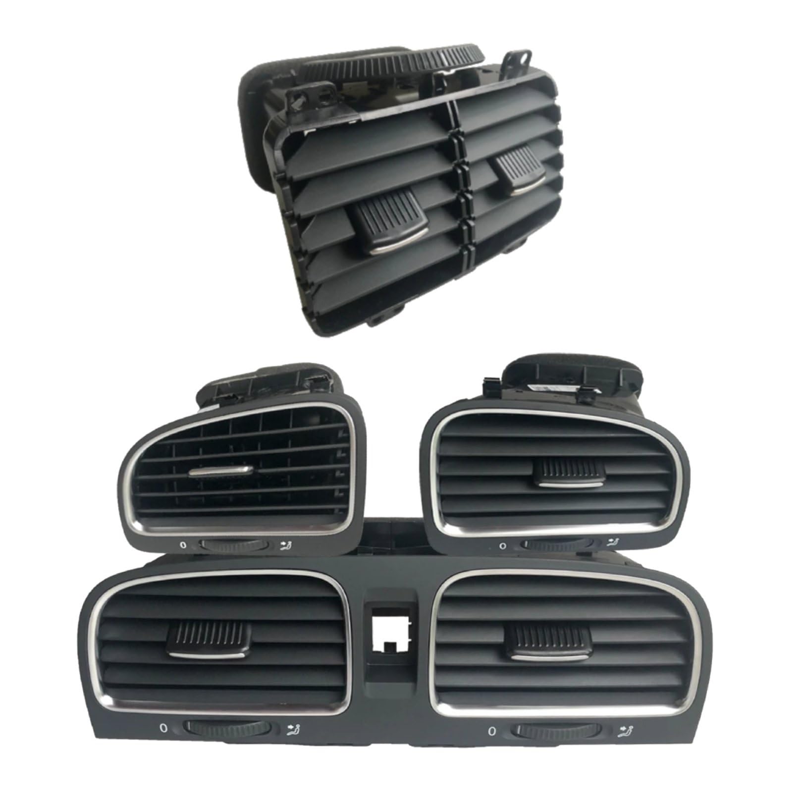 RAVTAKL Lüftungsgitter Kompatibel Mit VW Für Golf Für R32 2012 2013 Vorne Links Rechts Zentral Hinten Klimaanlage Auslass Dash Vent 5KD819728 5KD819703 5KD819704(4pcs) von RAVTAKL