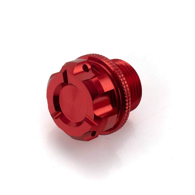 Öleinfüllschraube Verschluss Schraube Alu CNC gefräst M20 x 1,5mm rot von RAXIMO