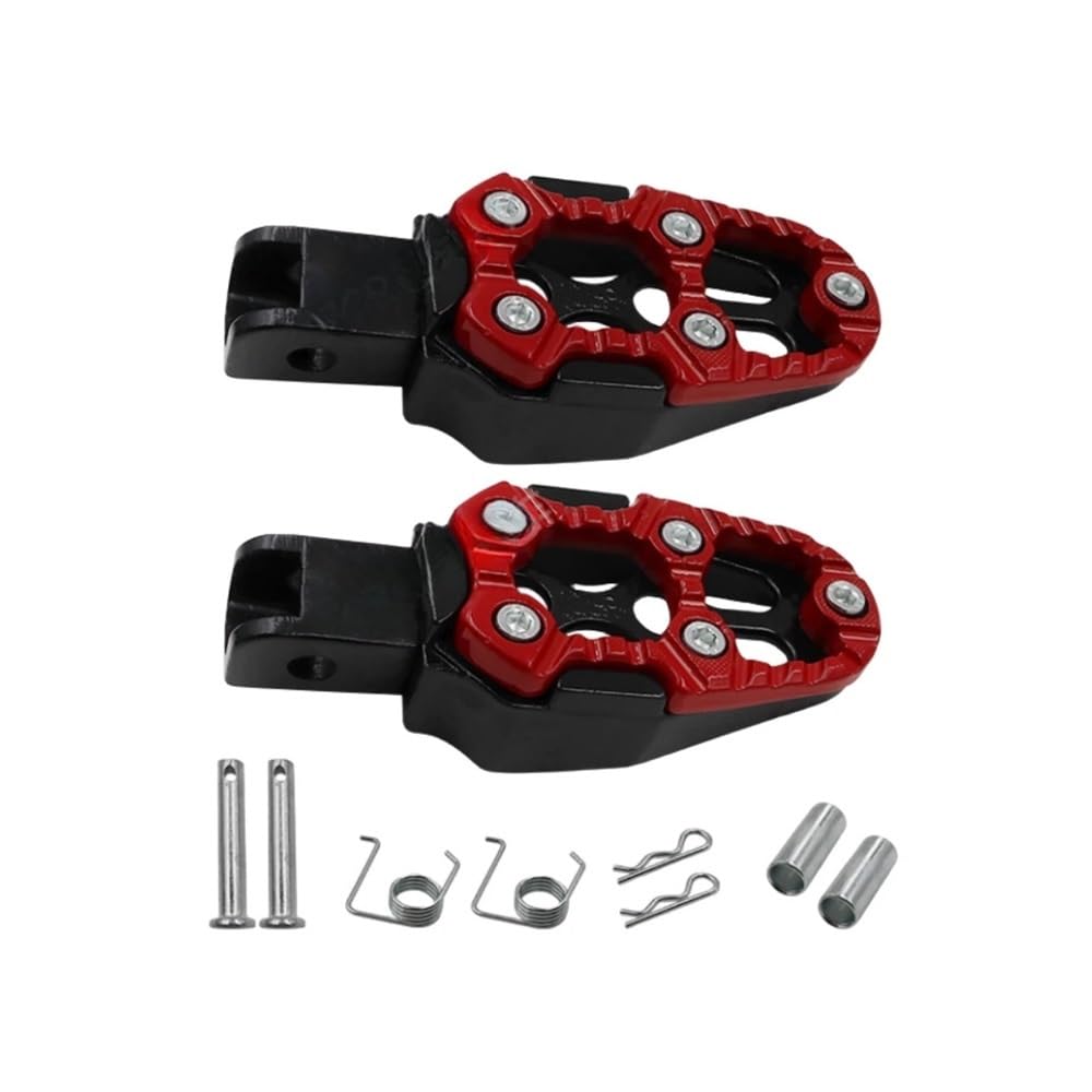 Motorrad Fußrasten 1 Paar Motorrad Modifikation Aluminium Legierung Pedale Hinten Pedal Universal Motorrad Fuß Pedal Motorrad Zubehör von RAtsch