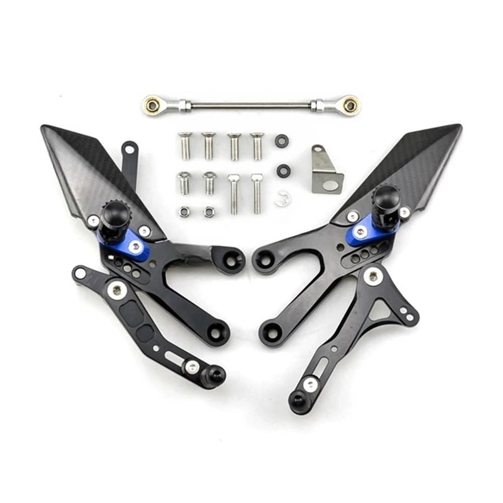 Motorrad Fußrasten Für Yam&aha YZF-R3 2015-2024 Hinten Sets Erhöhen Pedal Einstellbare Fußrastenanlage Motorrad Fußrasten Schalthebel Brems Kit von RAtsch