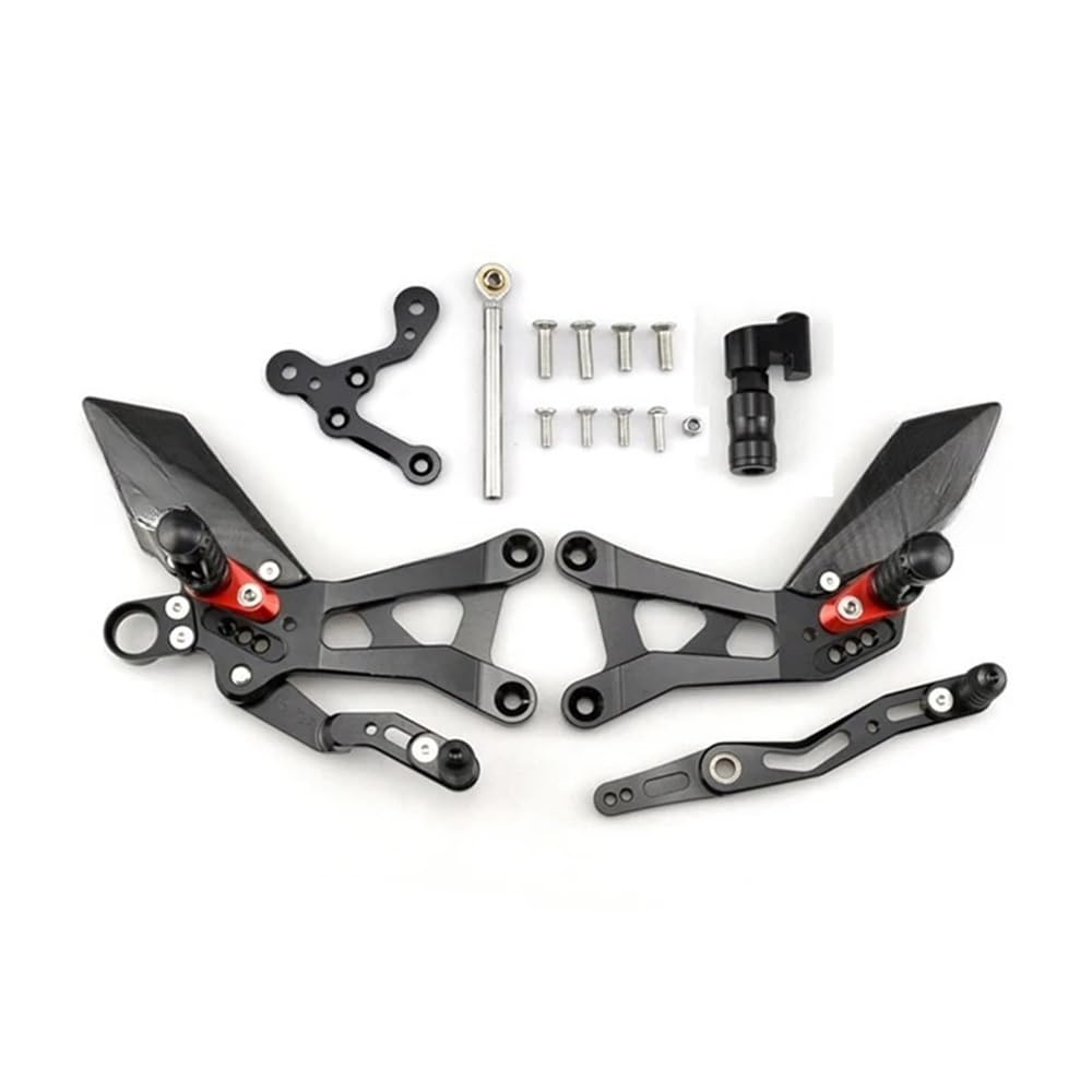 Motorrad Fußrasten Motorrad Fußstütze Für Yam&aha R6 2015-2024 Hinten Sets Erhöhen Pedal Einstellbare Fußrastenanlage Fußrasten Schalthebel Brems Kit von RAtsch