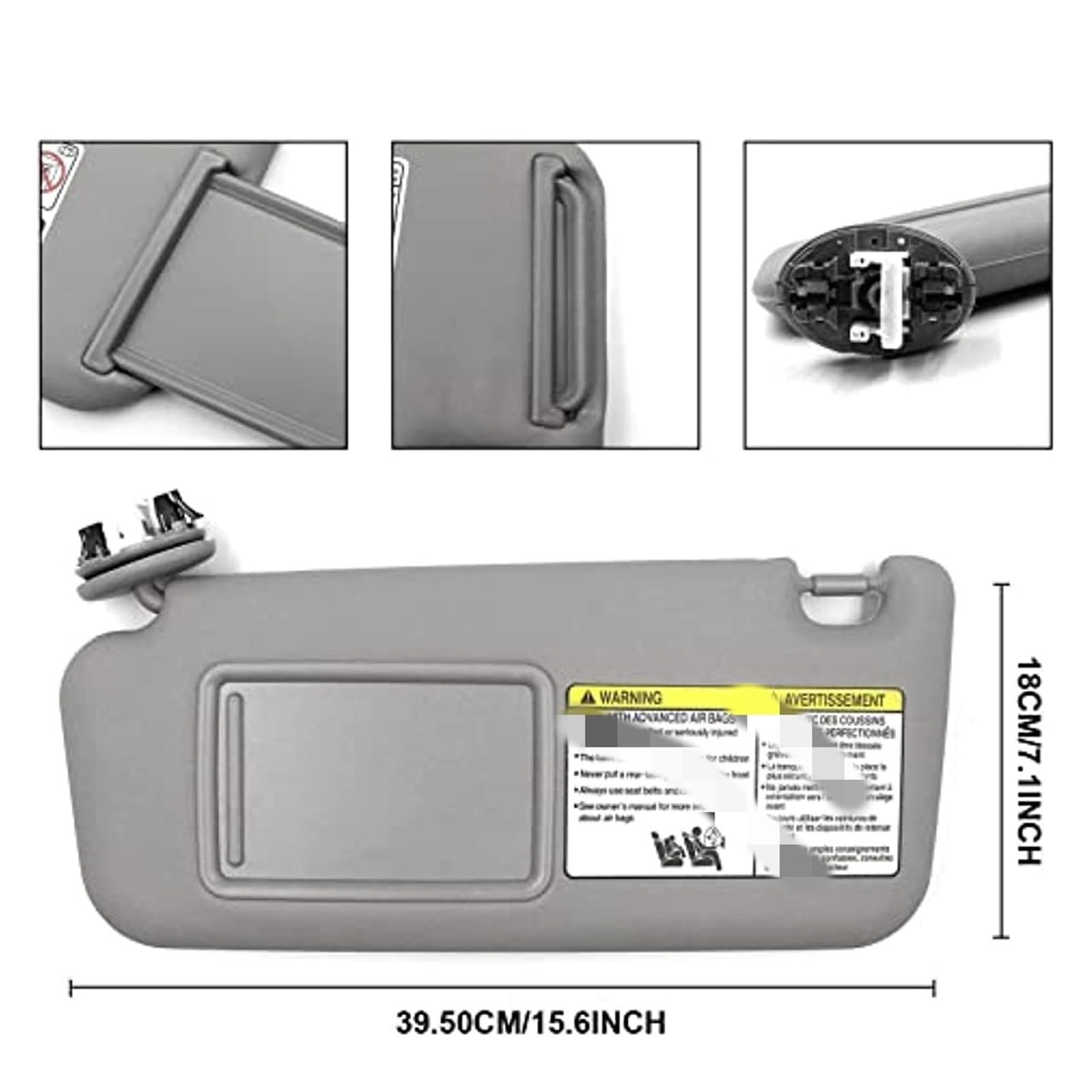 Auto Sonnenblende Graue Sonnenblende Für Fahrer Links Und Beifahrer Rechts Für RA&V4 2006–2013, OEM-Nr. 74320-42501-B2, 74310-42452-B2 von RBHAI