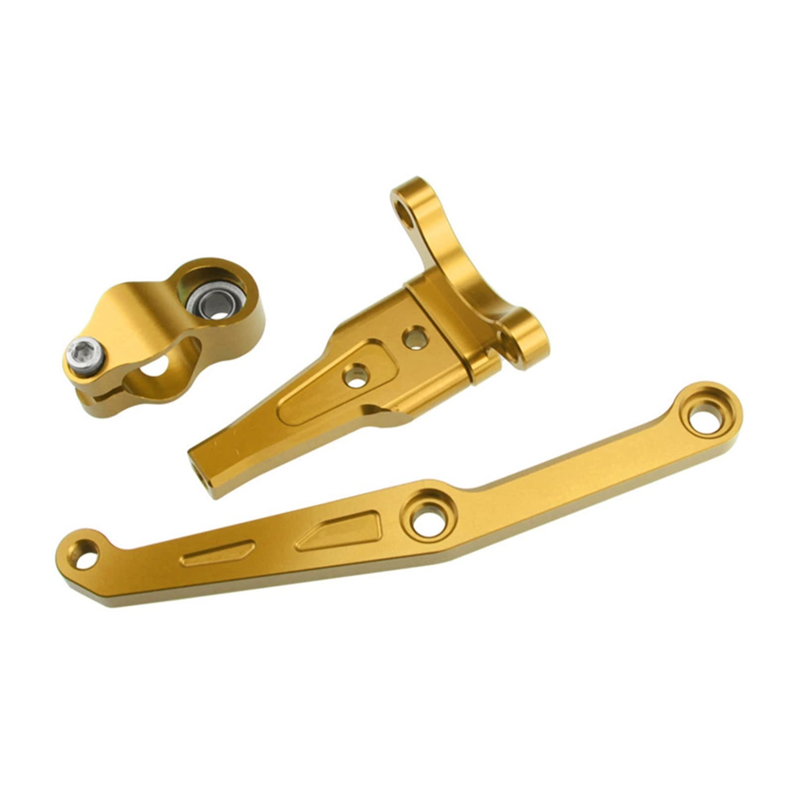 Dämpfer Motorrad Modifizierte Aluminiumlegierung Schlammhaltedämpfungsunterstützung Lenkungsdämpferhalterung Für Cbr650r 19-20(Gold) von RBHAI