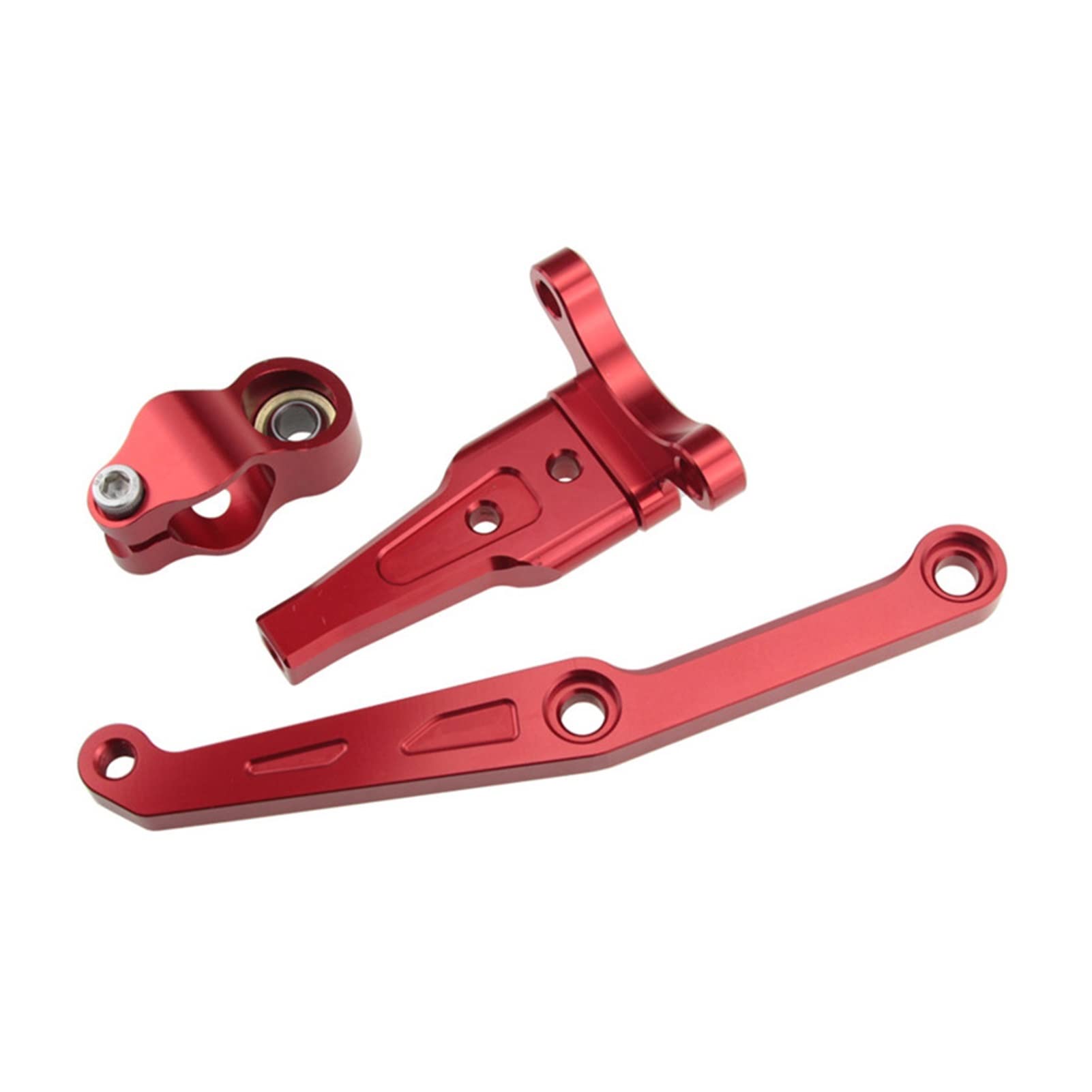 Dämpfer Motorrad Modifizierte Aluminiumlegierung Schlammhaltedämpfungsunterstützung Lenkungsdämpferhalterung Für Cbr650r 19-20(Rot) von RBHAI