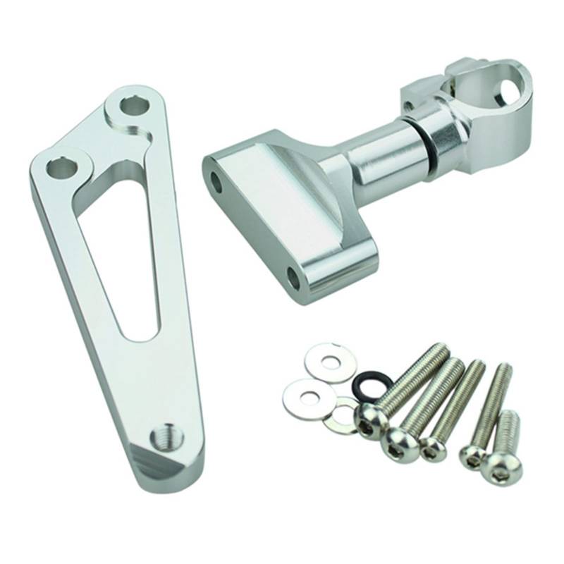 Dämpfer Motorradstabilisator Lenkungsdämpfer Montagehalterung Unterstützung Sicherheitssteuerung Für CB600F H&ORNET CB 600F 2007-2016(Silver-Bracket) von RBHAI