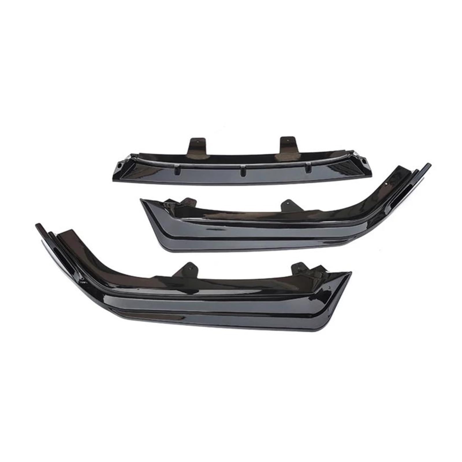 Frontgrill Zierleisten Streifen 3D Frontschürze Lip Spoiler Splitter Deflektor Für Accord 10,5th Gen 2021-2022 Guards Body Kit Auto Zubehör 3PCS(Glossy Black) von RBHAI