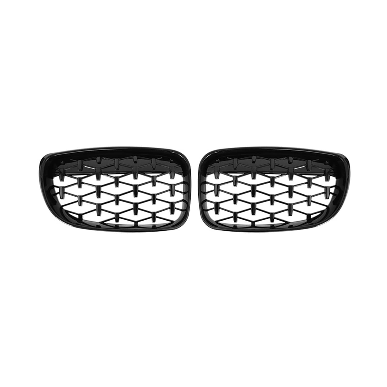 Frontgrill Zierleisten Streifen Auto Diamant Grill Vorne Niere Stoßstange Gitter Racing Grill Silber Grill Für E81 E82 E87 E88 128I 130I 135I 1 Serie 07-11(Schwarz) von RBHAI