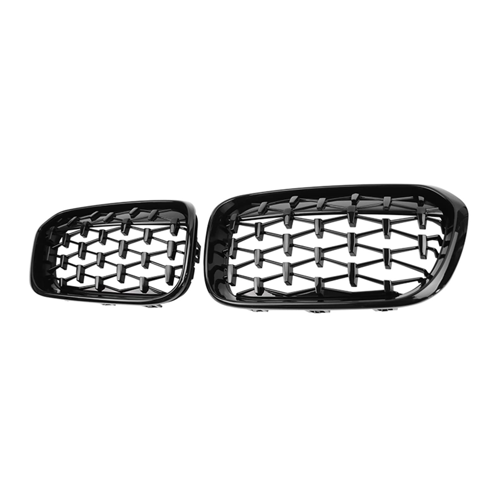 Frontgrill Zierleisten Streifen Auto-Frontstoßstangengitter, Nieren-Racing-Grill, Für 1 Serie F20 F21 LCI 120i 15–17, Doppellamellen-Ersatzgitter-Zubehör(Schwarz) von RBHAI