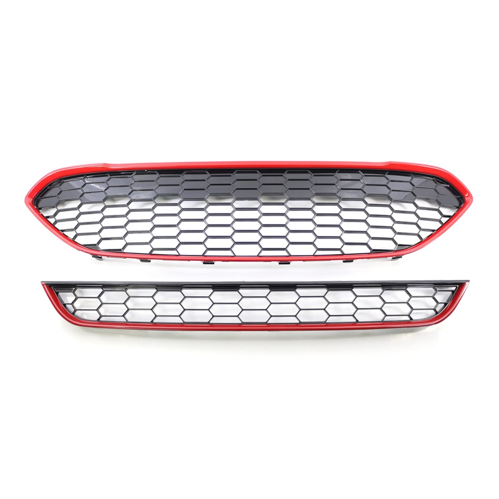 Frontgrill Zierleisten Streifen Für Fiesta Zetec S 2013-2017 Vorne Auto Stoßstange Honeycomb Grille Set Grill 1778260 1801358 Zubehör Ersetzen(B) von RBHAI