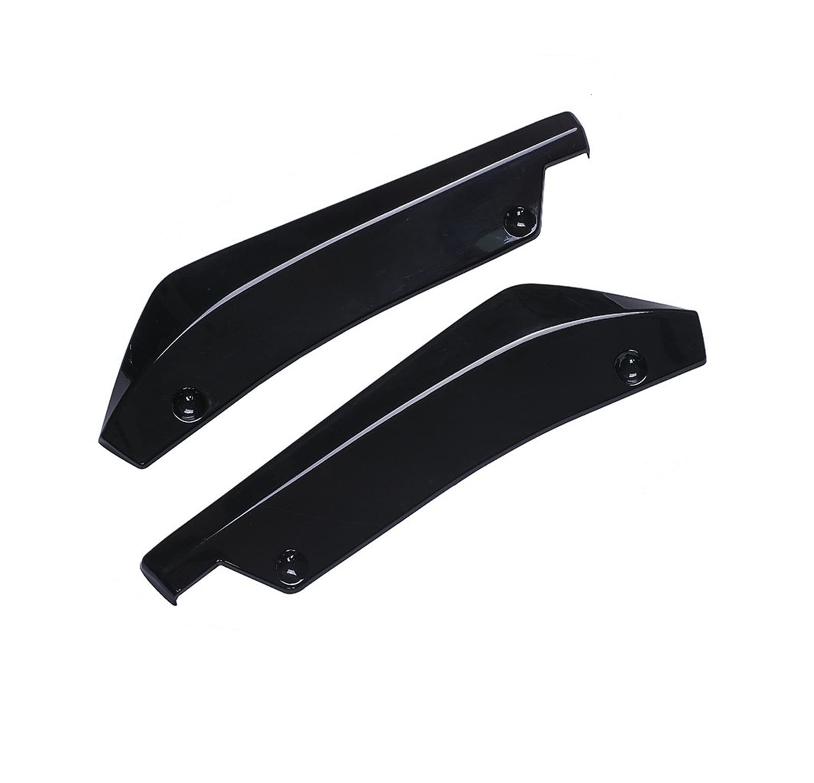 Heck Spoiler, Auto Spoiler Tailfin 2 Stücke Auto Racing Körper Seitenschweller Auto Heckstoßstange Spoiler Kratzschutz(Schwarz) von RBHAI