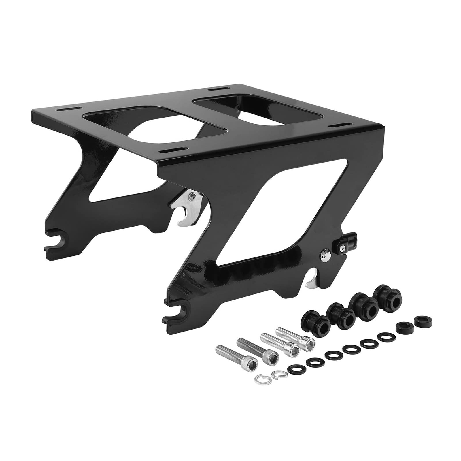 Motorrad Gepäckträger Motorrad Abnehmbares Gepäckmontage Rack Für Harley Softail FLSL FXBB FXST 2018-2022(Schwarz) von RBHAI