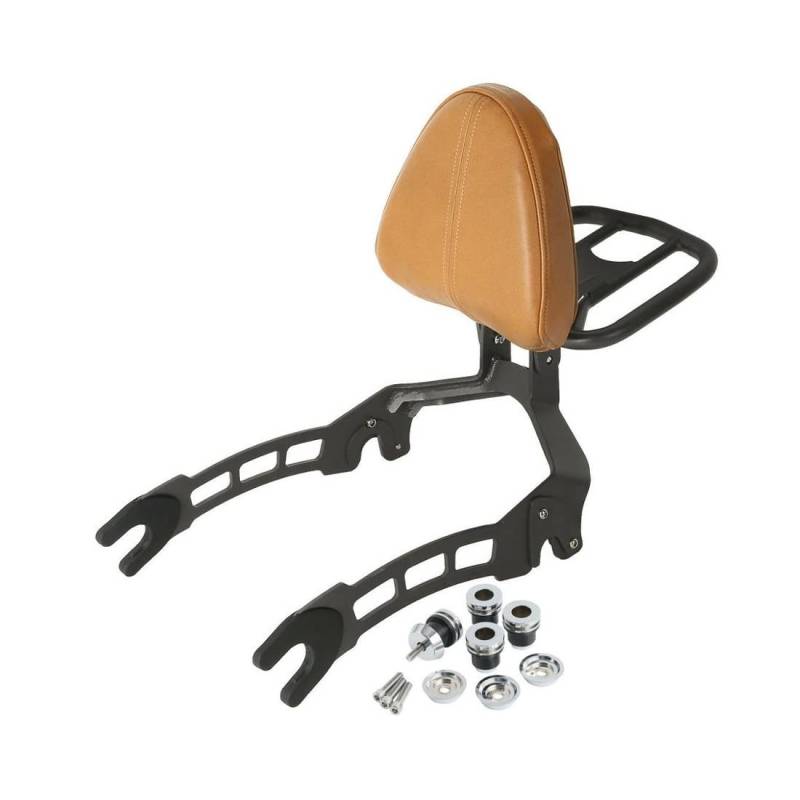 Motorrad Gepäckträger Motorrad Sissy Bar Passagier-Backstreus-Spulen Für Indian Scout Sechzig Bobber 2015-2020(Schwarz) von RBHAI