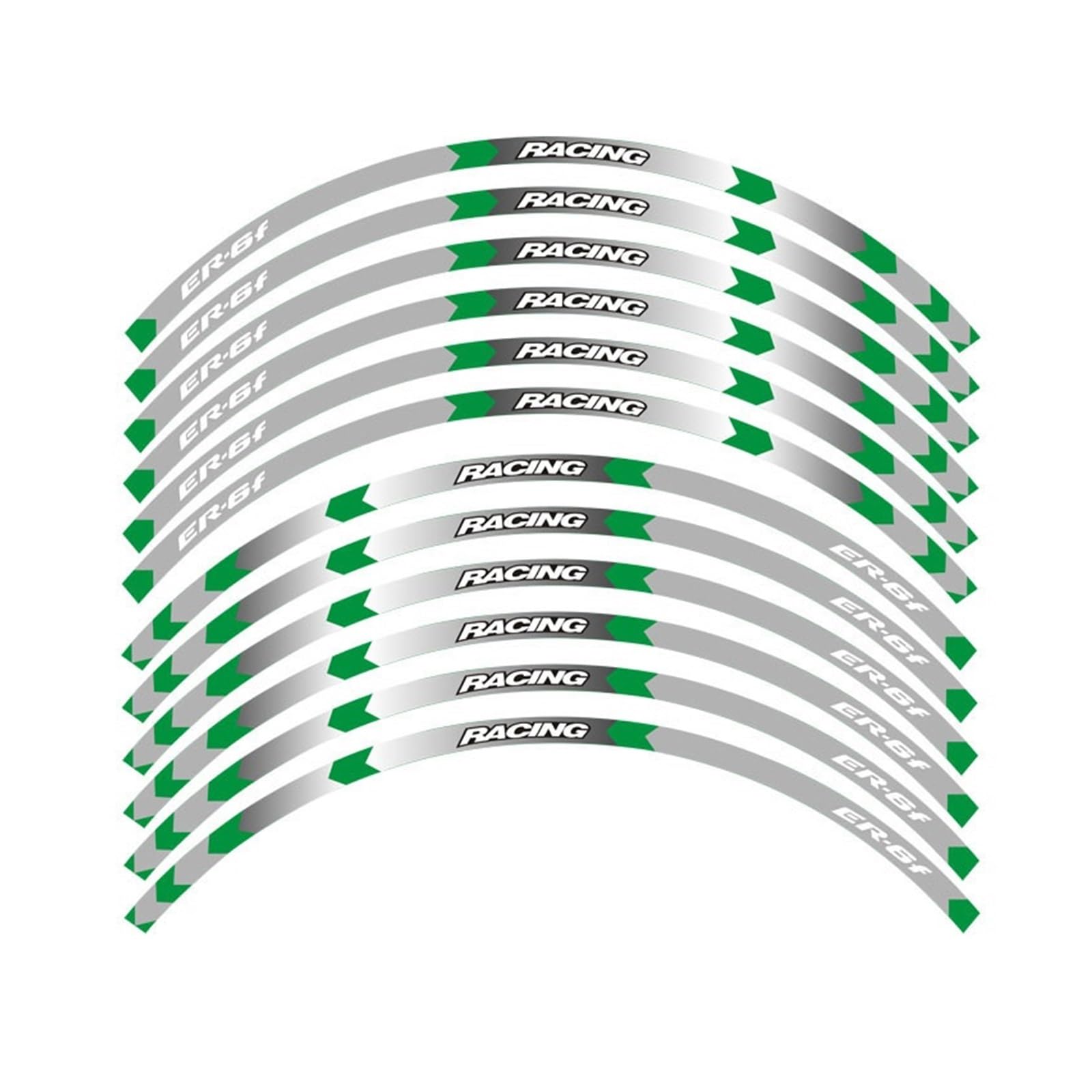 Motorrad-Radaufkleber Motorrad Racing Ausrüstung Zubehör Rad Reifen Felge Dekoration Klebstoff Reflektierende Aufkleber Aufkleber Für ER-6F Er6f(N) von RBHAI