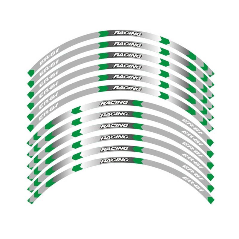 Motorrad-Radaufkleber Motorrad Racing Ausrüstung Zubehör Rad Reifen Felge Dekoration Klebstoff Reflektierende Aufkleber Aufkleber Für ER-6F Er6f(N) von RBHAI