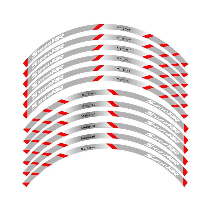 Motorrad-Radaufkleber Motorradzubehör Felgenstreifen Aufkleber Klebeband Aufkleber Reflektierend Für S1000RR 2009-2022(Q) von RBHAI