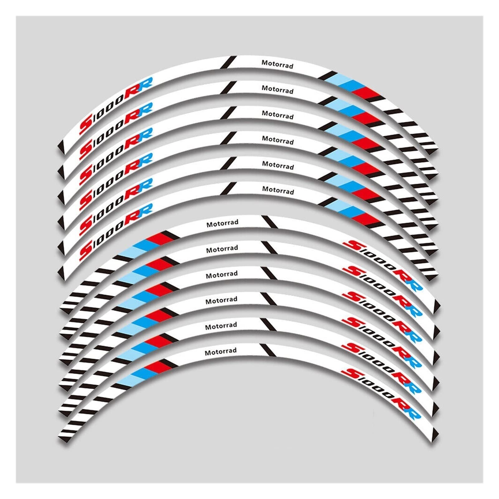 Motorrad-Radaufkleber Motorradzubehör Felgenstreifen Aufkleber Klebeband Aufkleber Reflektierend Für S1000RR 2009-2022(R) von RBHAI