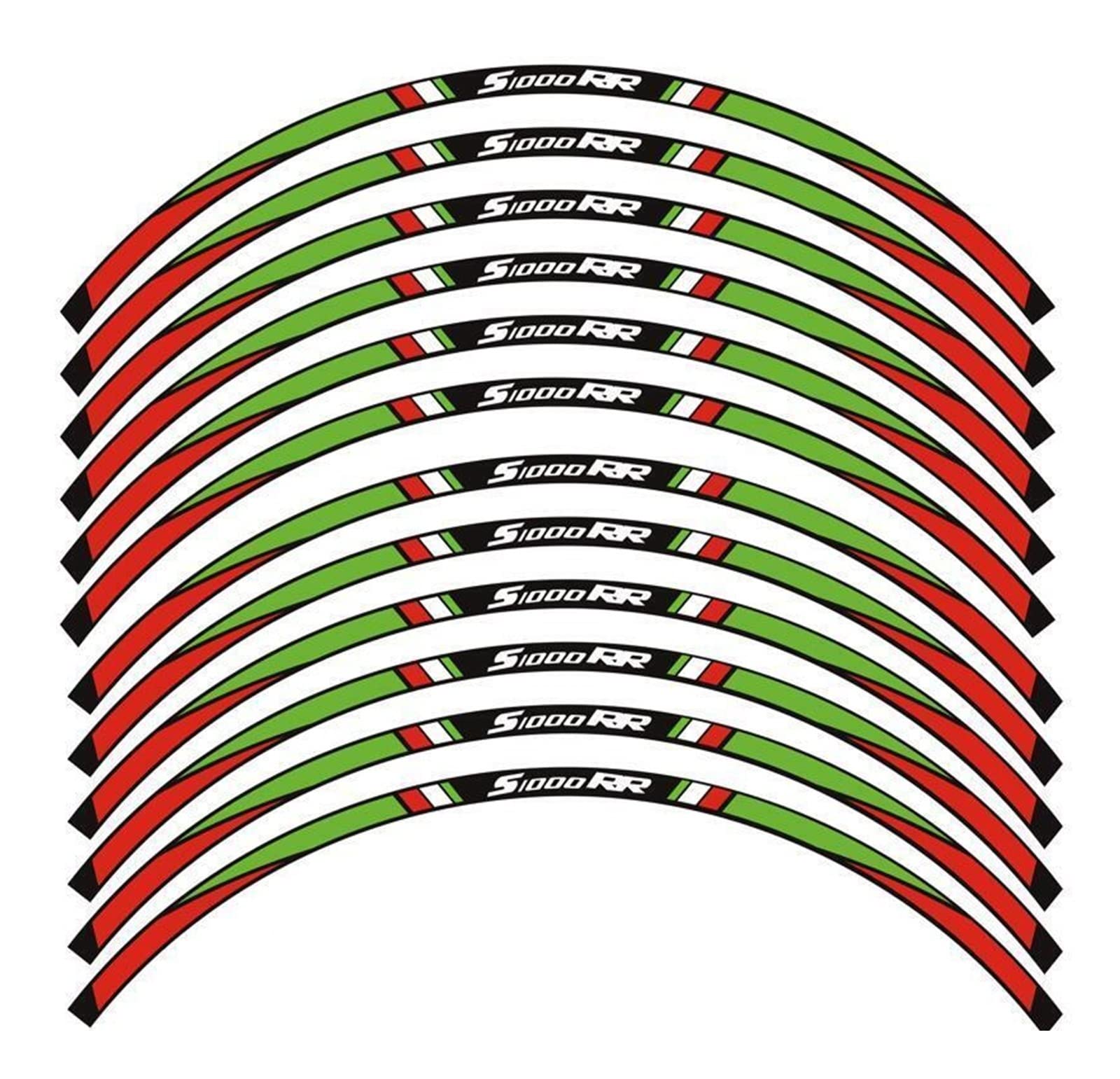 Motorrad-Radaufkleber Motorradzubehör Felgenstreifen Aufkleber Klebeband Aufkleber Reflektierend Für S1000RR 2009-2022(X) von RBHAI