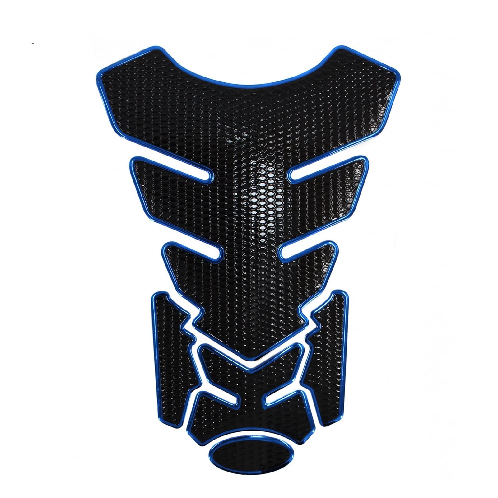 Motorrad Tankschutz Motorrad Kraftstofftank Gas Pad Protector Fishbone Decals Rubber 3D Für H&ond&a Y&AMA&ha Du&Cati(Blau) von RBHAI