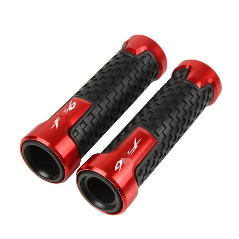 Motorradgriff 7/8 "22mm Lenkergriffe Griffenden Griffgriffe Roller Hand Für FZ6(Rot) von RBHAI