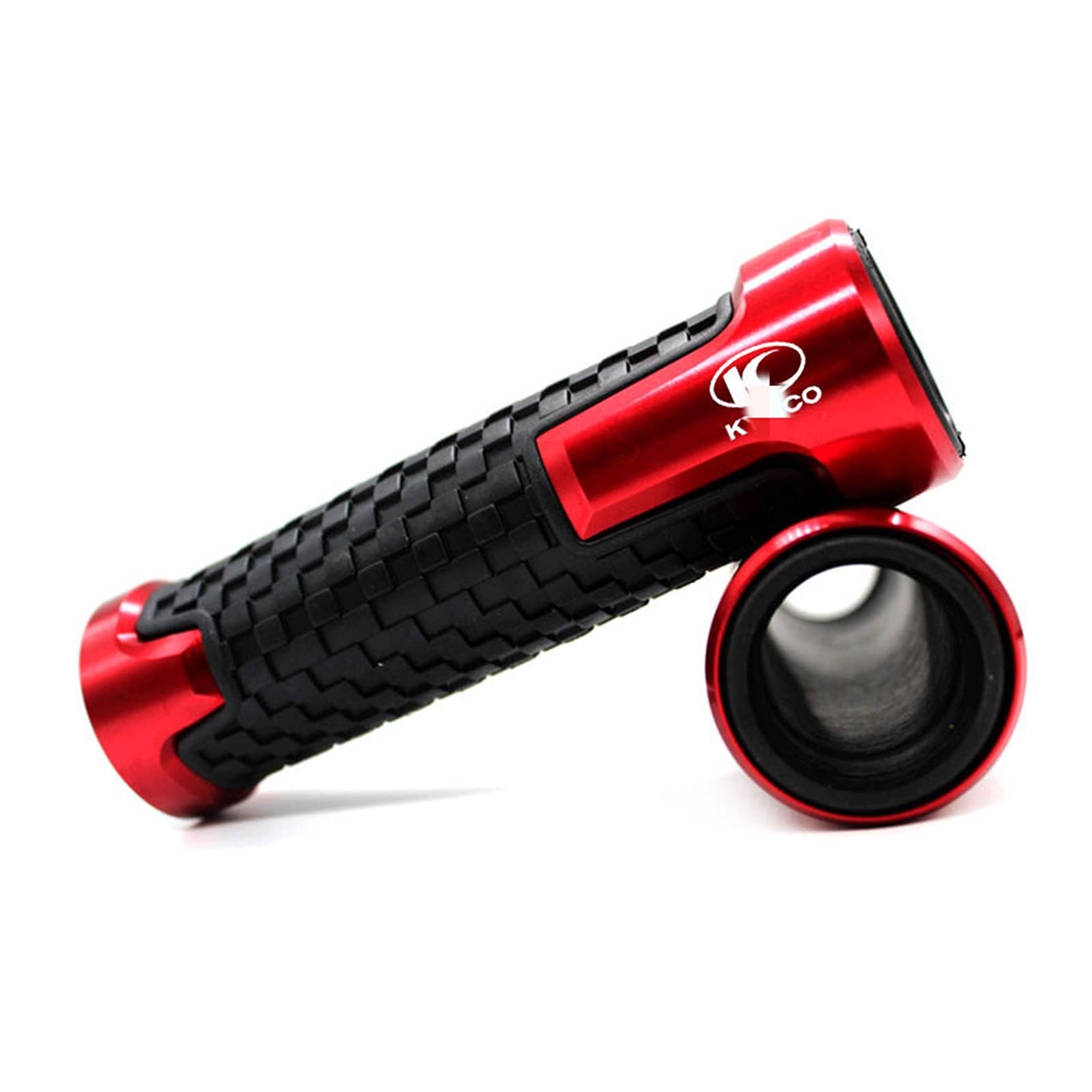 Motorradgriff Für K&YMCO AK550 Zubehör Universal 7/8'' 22MM Gummihandgriff Griffleiste Lenkergriffe Lenkerc(Rot) von RBHAI