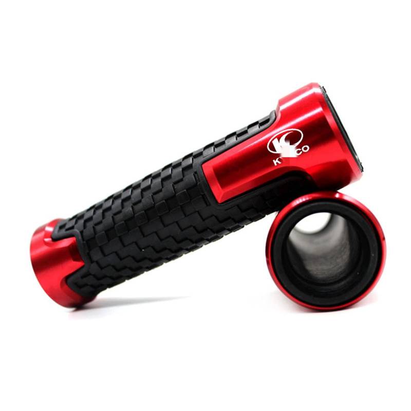 Motorradgriff Für K&YMCO AK550 Zubehör Universal 7/8'' 22MM Gummihandgriff Griffleiste Lenkergriffe Lenkerc(Rot) von RBHAI