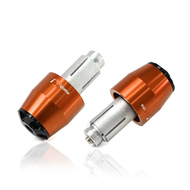 Motorradgriff Motorrad Lenker Griffe Enden Lenkerenden Lenkerkappen 22mm Aluminium Für K&awasaki Z750/800/1000(Orange,Blue,Green,Silver,Black) von RBHAI