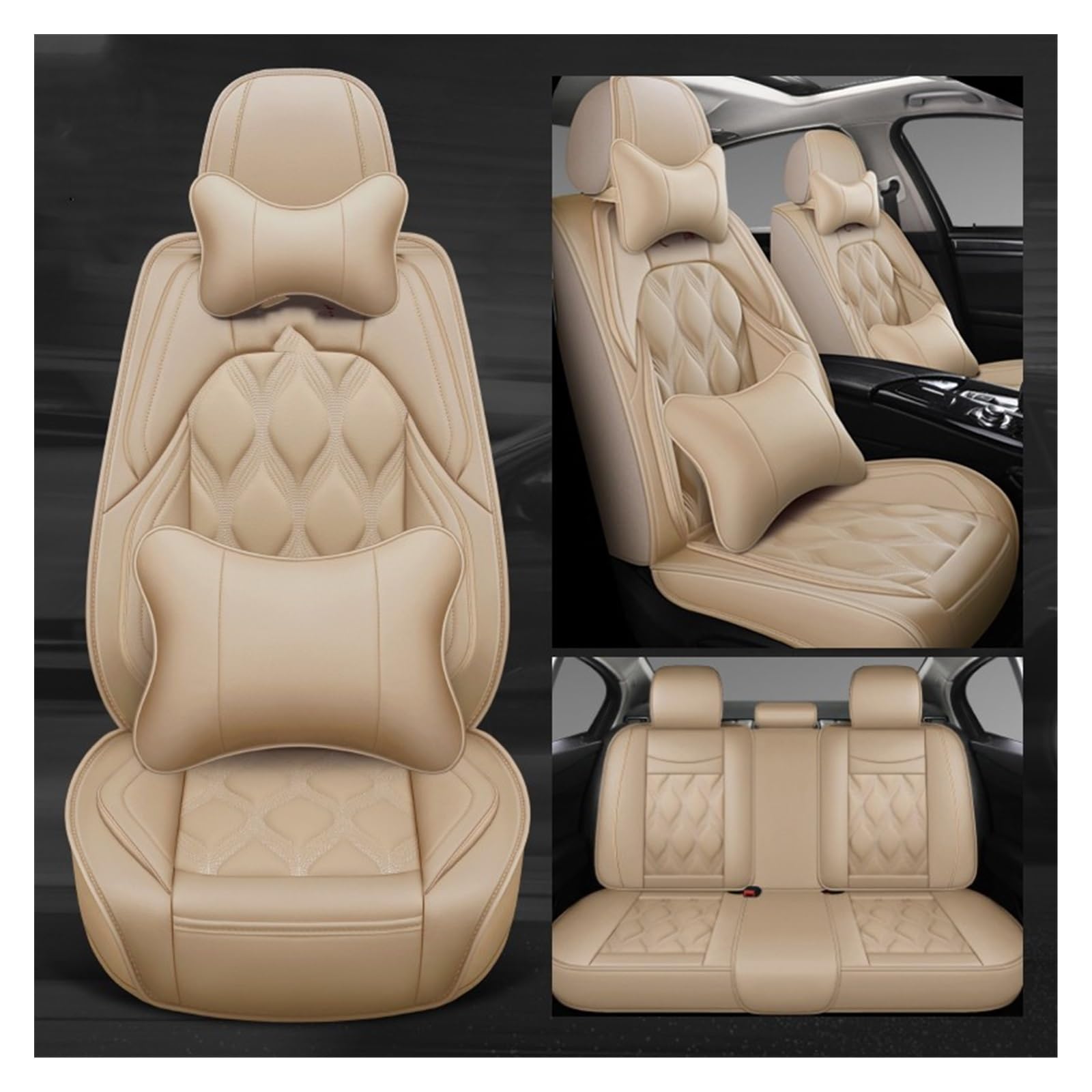 RBHAI Sitzbezug Werkstatt Auto Autositzbezüge Für Alle Modelle C4-Aircross C4-PICASSO C5 C2 C6 C4 C-Elysee C-Triomphe Auto(B,Luxury) von RBHAI