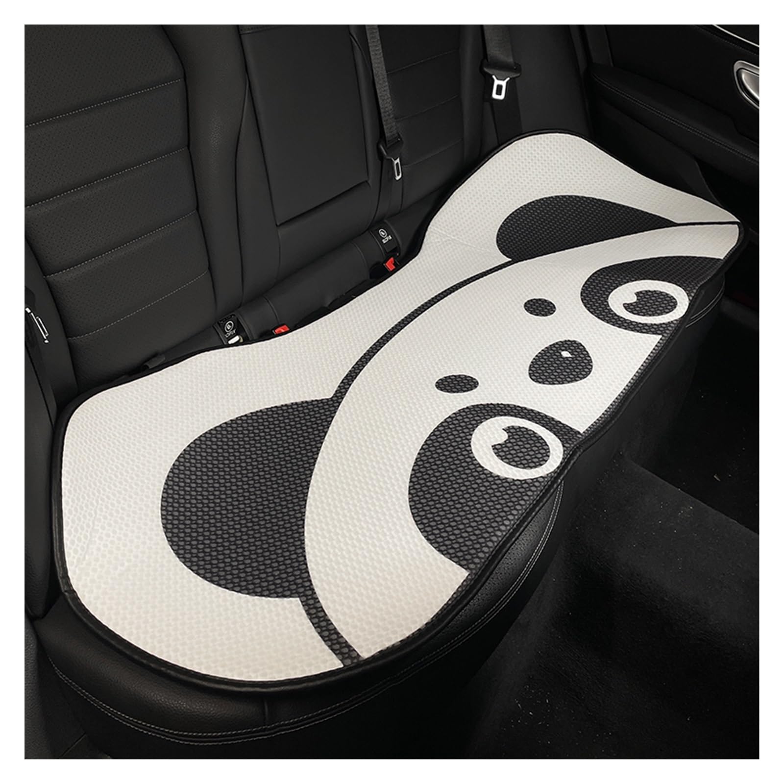 RBHAI Sitzbezug Werkstatt Auto Niedlicher Cartoon-Panda-Universal-Autositzbezug Breathe Ice Seidenmatten Autositzkissen-Zubehör(B,Rear mat) von RBHAI