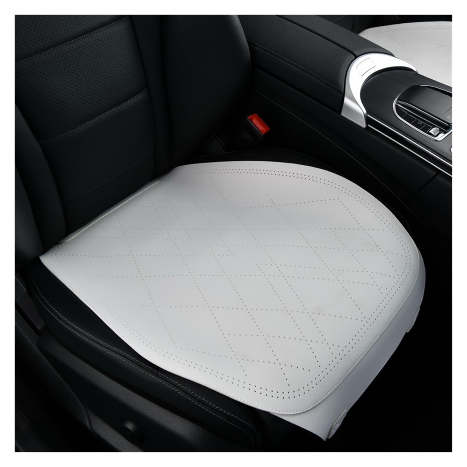 Sitzbezug Werkstatt Auto Sommer Auto Sitz Abdeckung Luxus Fahrzeug Fahrer Sitzkissen Stuhl Protector Auto Innen Zubehör Matte Universal(Weiß,Front) von RBHAI