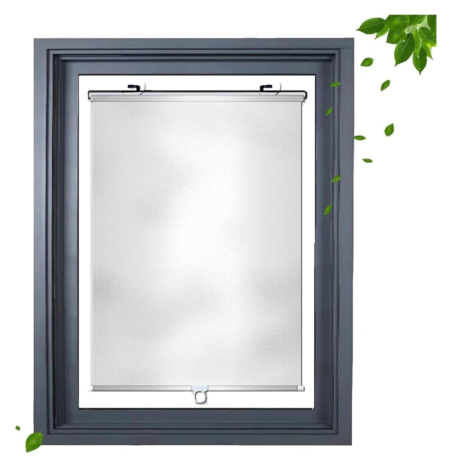 Multifunktionales Sonnenschutzrollo, Fensterrollo Verdunkelungsrollos ohne Bohren Silbernes Fenster-Sonnenrollo Verdunkelungs-Thermo-Verdunkelungsrollos for Zuhause und Auto(40W x 125H cm) von RBSN