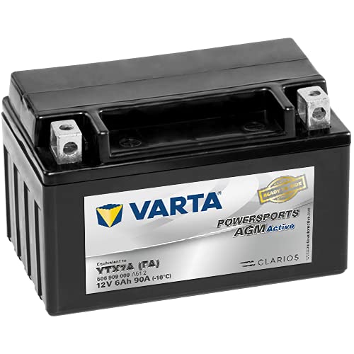 Motorradbatterie YTX7A-BS AGM Active 12 V 6 Ah 90 A 3 mal längere Lebensdauer. von RC Parts