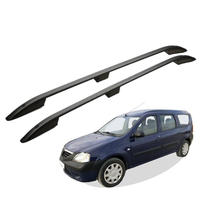 RC Royal Class Dachreling aus Aluminium eloxiert passend für Dacia Logan Baujahr 2007-2013 passgenau in Schwarz mit Allgemeiner Betriebserlaubnis (ABE) von RC Royal Class