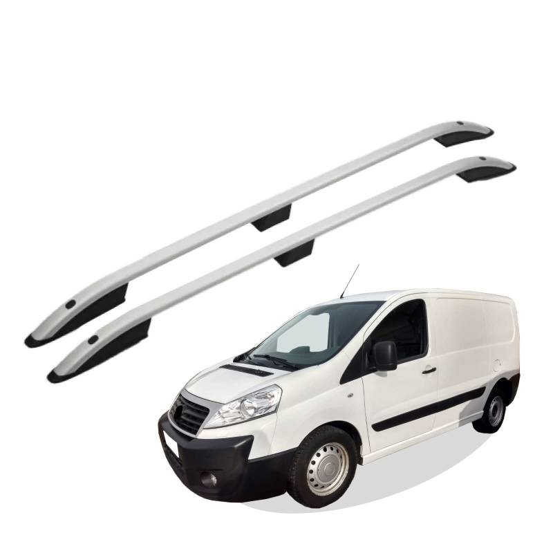 RC Royal Class Dachreling aus Aluminium eloxiert passend für FIAT Scudo Baujahr 2006-2016 L1 kurz passgenau in Silber mit Allgemeiner Betriebserlaubnis (ABE) von RC Royal Class