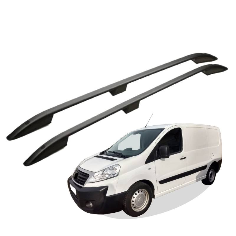 RC Royal Class Dachreling aus Aluminium eloxiert passend für FIAT Scudo Baujahr 2006-2016 L2 mittel passgenau in Schwarz mit Allgemeiner Betriebserlaubnis (ABE) von RC Royal Class