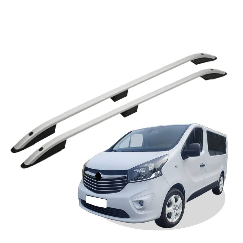 RC Royal Class Dachreling aus Aluminium eloxiert passend für Opel Vivaro L1 kurz (SWB) Baujahr ab 2001-2015 passgenau in Silber mit Allgemeiner Betriebserlaubnis (ABE) von RC Royal Class