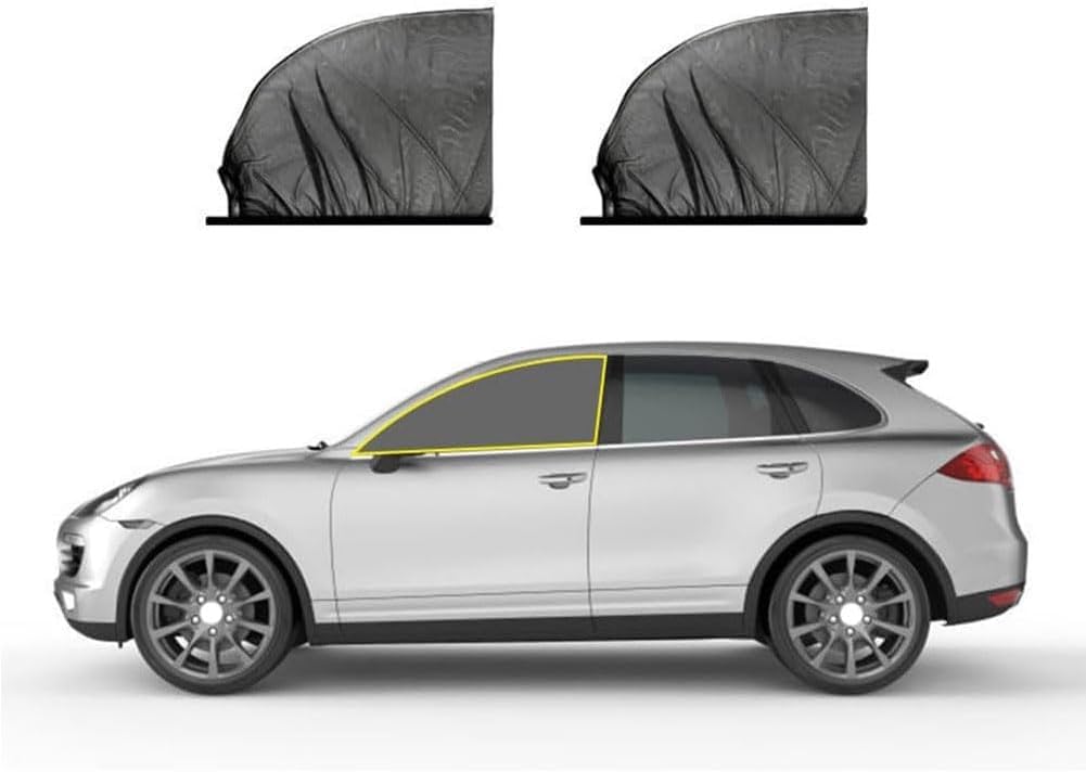 Auto Seitenfenster Sonnenschutz für Cadillac ATS CT4 Cts SRX XTS Escalade CT5 CT6 SLS XT4 XT5 XT6, Hochelastische Atmungsaktiv Insektenschutz Autofenster Sonnenblende,A/Front-Window von RCLON