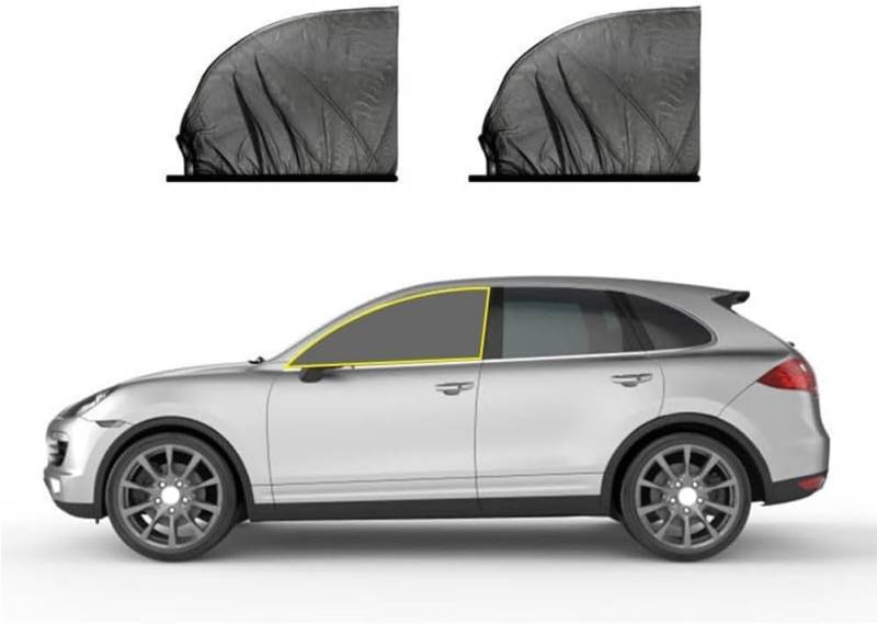 Auto Seitenfenster Sonnenschutz für Jaguar XE XF XJ XJ L XK X760 X250 X260 X350 X358 X351 X150, Hochelastische Atmungsaktiv Insektenschutz Autofenster Sonnenblende,A/Front-Window von RCLON